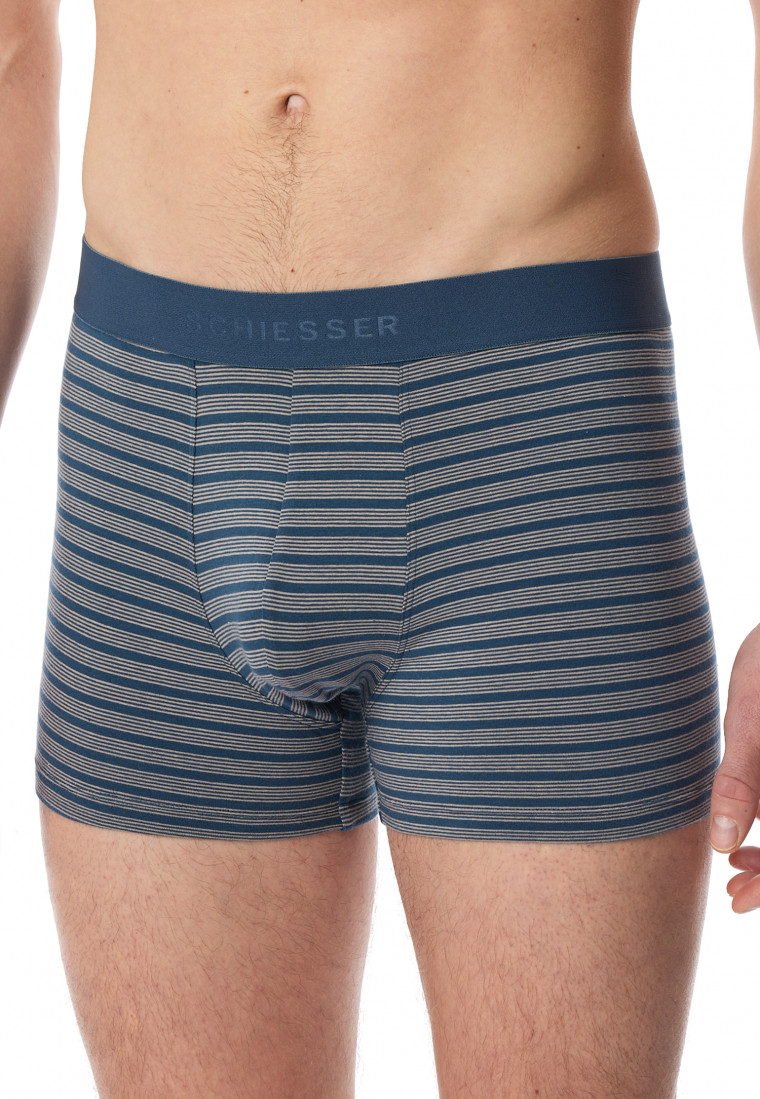 Lot de 3 shorts en coton bio ceinture élastique tissée uni/rayé multicolore - 95/5