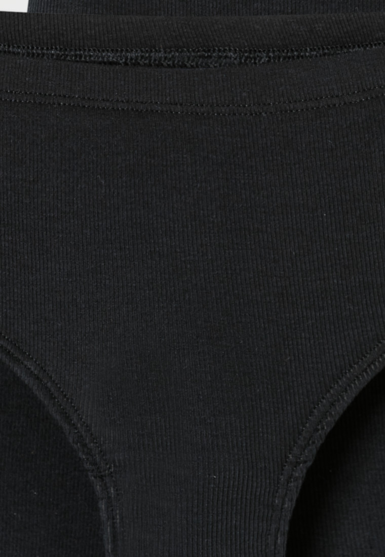 Shorts Doppelripp schwarz - Pure Rib