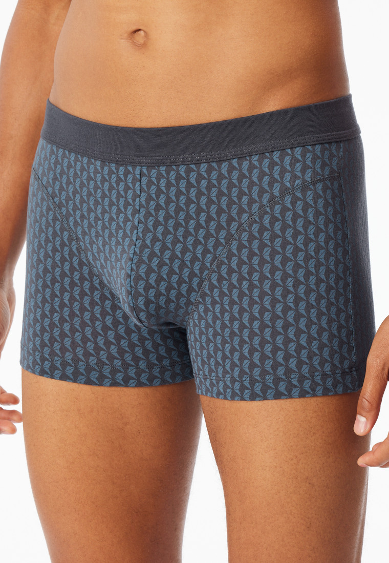 Shorts Coton Bio imprimé graphite - Comfort Fit