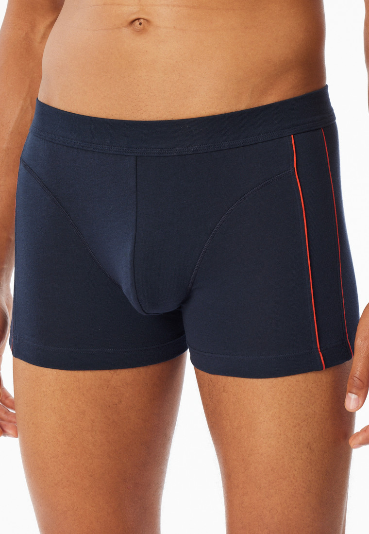 Shorts en coton bio bleu nuit- Comfort Fit