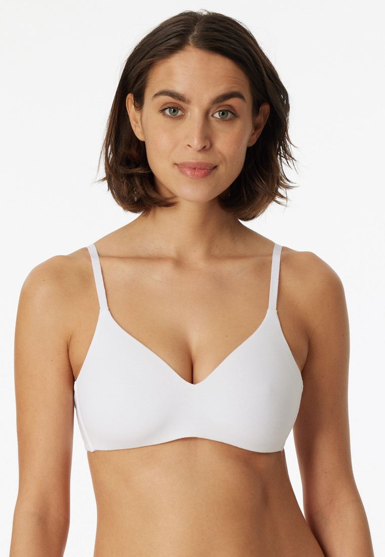 Soft bra organic cotton padded wire-free white - 95/5