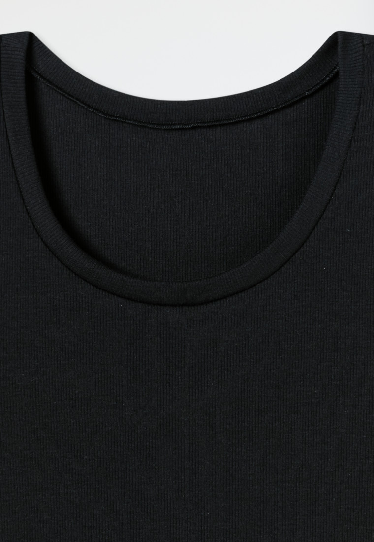 Tanktop dubbelrib zwart - Pure Rib