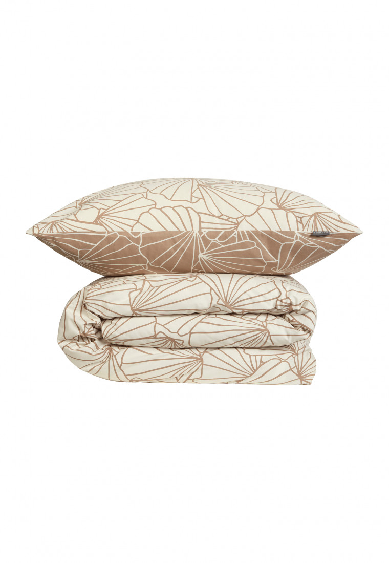 Tweedelige bedlinnenset Renforcé taupe patroon - Schiesser Home