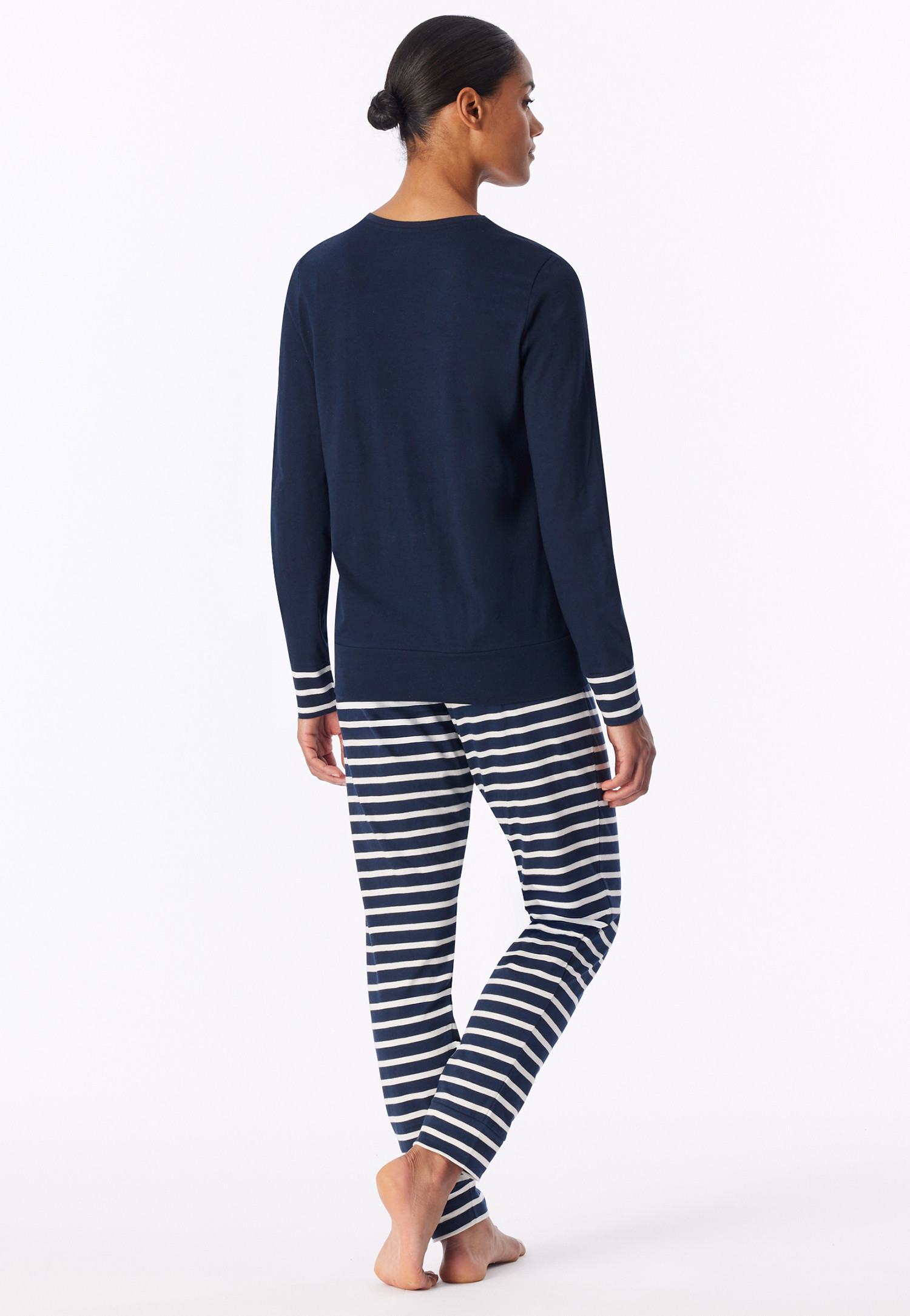 Schiesser Damen-Schlafanzug Langarm & Lange Hose – Bequemer Pyjama Für Gemütliche Nächte