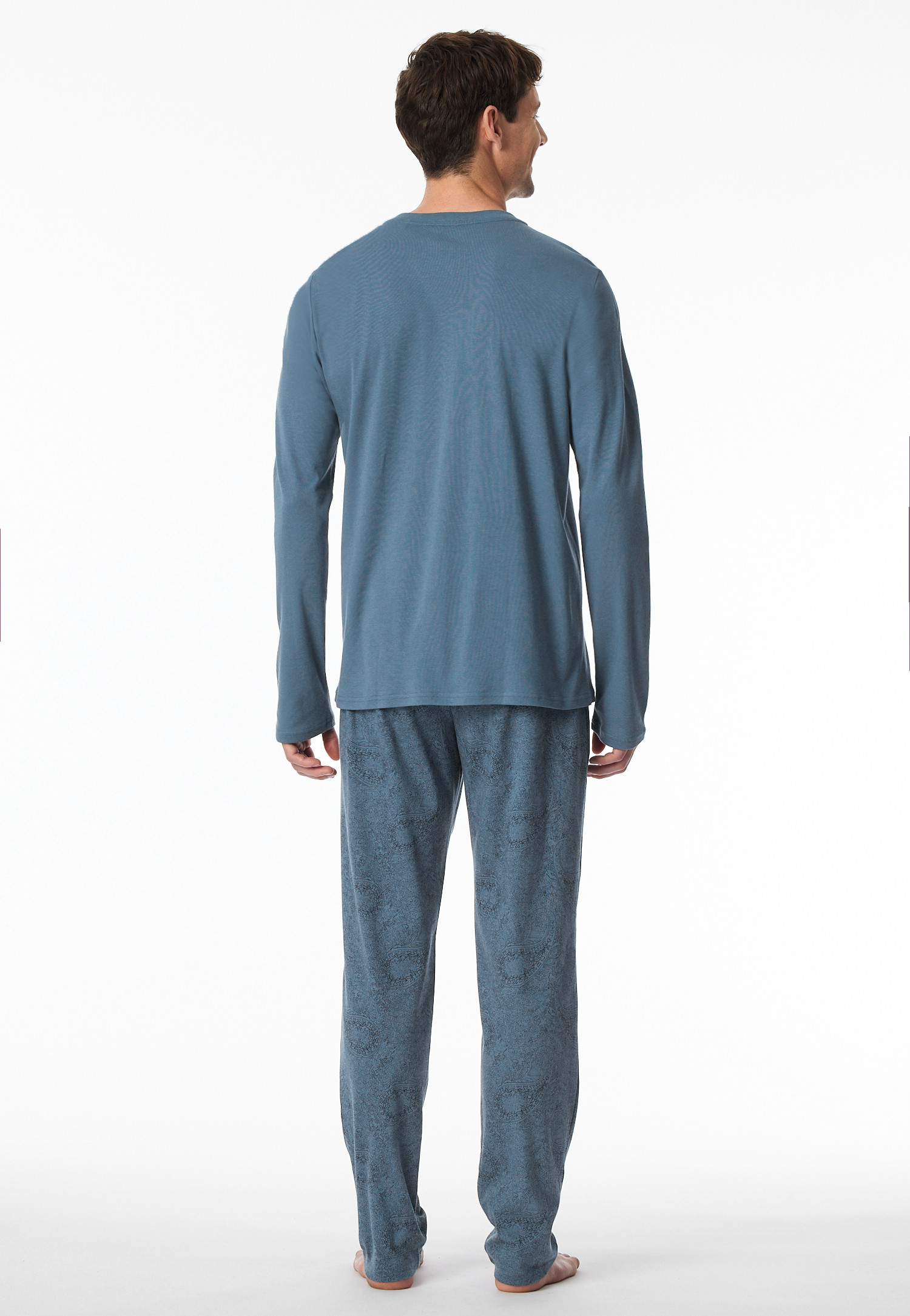 Schiesser Herren Schlafanzug Lang – Weicher Pyjama Aus Fine Interlock Baumwolle
