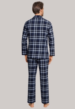 Bresdk Herren Schlafanzug Langarm - Karierter Pyjama Aus Baumwolle Winter Set