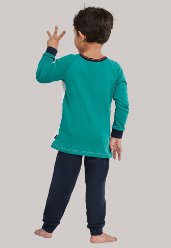 Larkwood Baby//Kleinkind Cotton Interlock Langarm Integral Schlafanzug