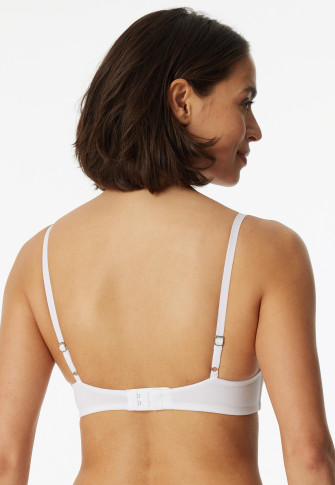 Soft bra organic cotton with cups white - 95/5