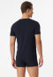 T-shirt met korte mouwen, jersey, elastisch, ronde hals, blauwzwart - Long Life Soft