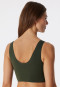 Bustier Microfaser herausnehmbare Pads dunkelgrün - Invisible Soft