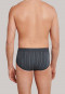 Sports briefs fine rib double pack with fly anthracite striped - Original Classics