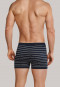 Boxer briefs with fine rib double pack with fly-front dark blue striped - Original Classics