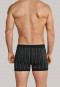 Boxer briefs fine rib double pack with fly black striped - Original Classics
