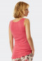 Strappy top organic cotton openwork pink - Mix & Relax