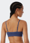 Bustier herausnehmbare Cups Spitze blau - Seamless Recycled Rib