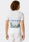 Shirt kurzarm Doppelripp weiß - Art Edition by Noah Becker