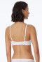 Soutien-gorge sans armature côtelé coton bio coussinets amovibles blanc - Pure Rib