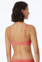 Soft bra double rib removable pads peach - Pure Rib