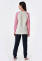 Pajamas long organic cotton cuffs Paris pink - Teens Nightwear