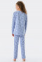 Pyjama lang biologisch katoen sterren zilver lila - Teens Nightwear