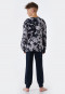 Pyjama lang badstof manchetten lichtgrijs met patroon - Teens Nightwear