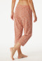 Loungehose 3/4-lang Modal Blumenprint pfirsich - Mix+Relax