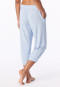 Loungehose 3/4-lang Blumen Leoparden hellblau - Mix+Relax