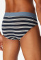 Rioslip set van 3 stuks Organic Cotton geweven elastische tailleband effen/gestreept donkerblauw - 95/5