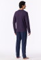 Lange pyjama in auberginekleur met patroon - Casual Essentials
