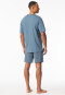 Schlafanzug kurz Organic Cotton Karos graphit - Comfort Nightwear