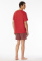 Short pyjamas Organic Cotton checks chilli red - Comfort Nightwear