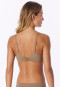 Underwired bra with floating cups, nougat - Unique Micro