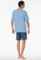 Short pyjamas V-neck chest pocket Air patterned - Comfort Essentials