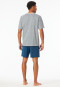 Short pyjamas with silver patterned chest pocket - Comfort Essentials