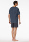 Short pyjamas with graphite patterned chest pocket - Comfort Essentials