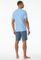 Schlafanzug kurz pacific blue gemustert - Casual Essentials