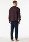 Pyjamas long cuffs red-brown patterned - Comfort Nightwear