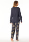 Pyjama long Fleurs graphite - Comfort Nightwear