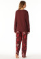 Lange pyjama wijnrood - Comfort Nightwear