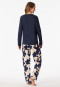 Pyjama lang gebloemd navy - Comfort Nightwear