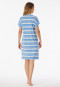 Sleep shirt short sleeve stripes light blue - Casual Essentials