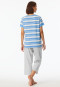 Schlafanzug 3/4-lang hellblau - Casual Essentials