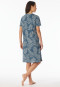 Nachthemd kurzarm Palmenprint atlantikblau - Comfort Nightwear