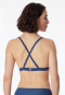 Bikini triangeltop verwijderbare pads variabele bandjes blauw - Aqua Mix & Match