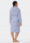 Accappatoio in spugna leggera grigio a righe - Feather Terry