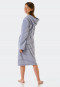 Light terry cloth bathrobe striped gray - Feather Terry