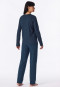 Schlafanzug lang Punkte deep blue - Casual Essentials
