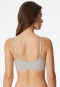 Bustier microvezel uitneembare pads grijs jaspé - Invisible Soft