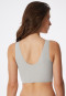 Bustier microvezel uitneembare pads grijs jaspé - Invisible Soft