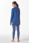 Pajamas long Organic Cotton horse print blue - Horse World